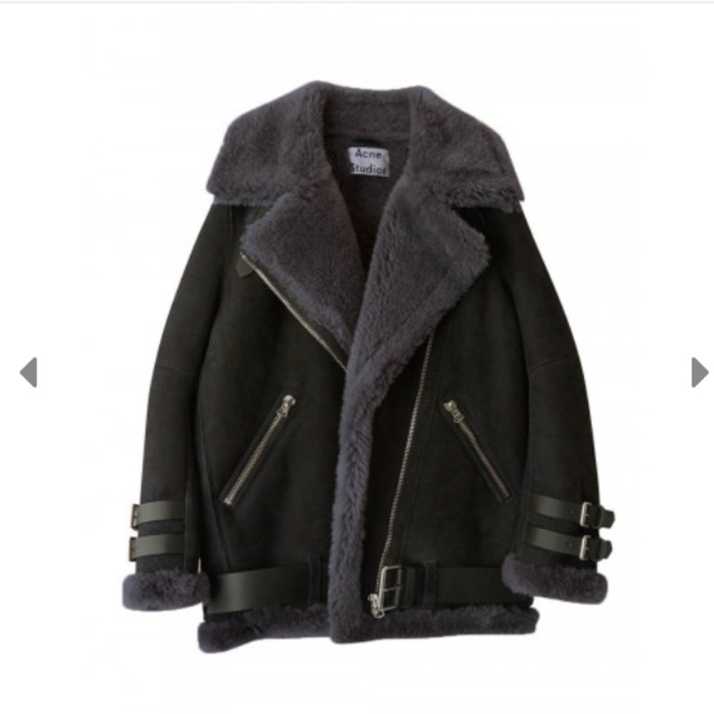 Acne Studios Velocite Suede Shearling Jacket
